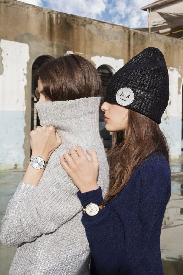 armani exchange winter hat