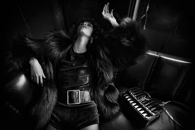 #YSL18: Mica Arganaraz Models Saint Laurent Winter 2018 Collection