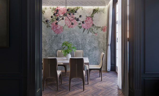 Enchanting Interior By Vintage Wallpaper