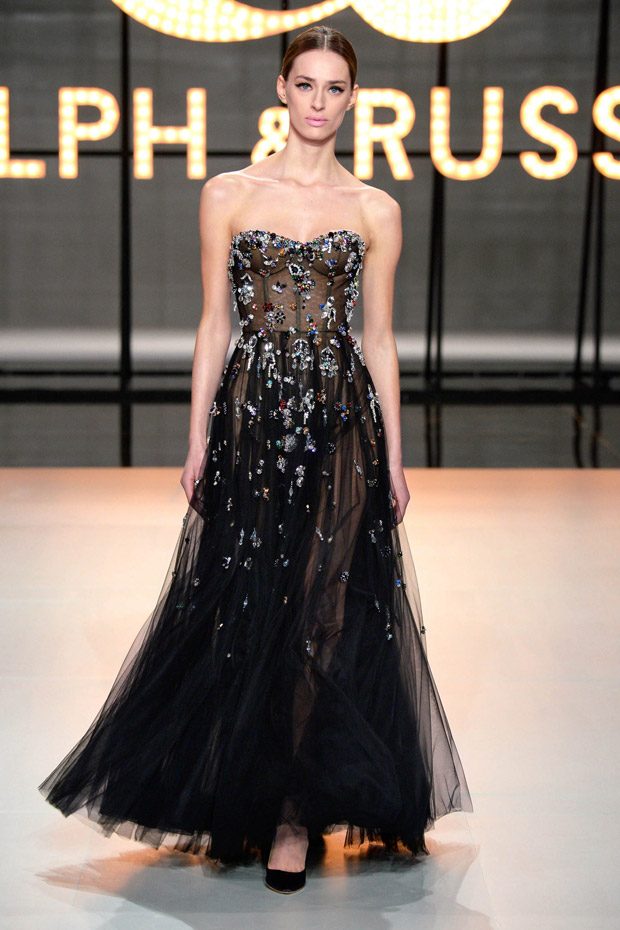 Ralph and russo black dress outlet