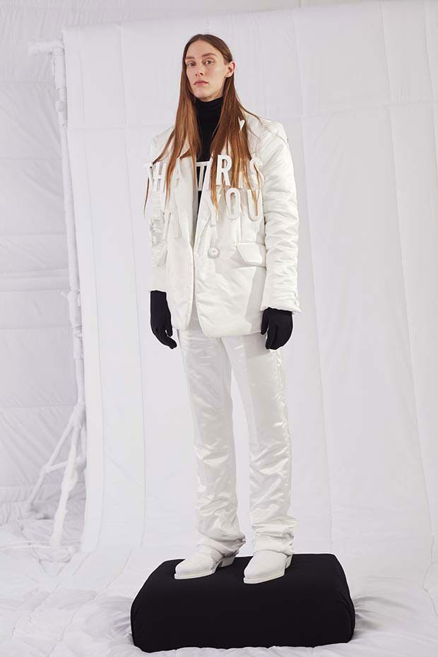ジャケット MM6 MAISON MARGIELA White CONTEMPORARY CLOTHING WOMAN Off-White Light Sports Leather Jacket by MM6 Maison Margiela