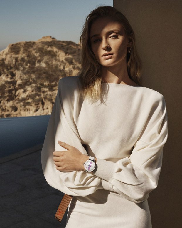 Sophie Turner Louis Vuitton Tambour Street Diver Watch Campaign