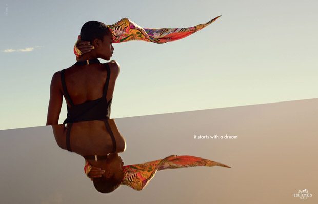 Drake Burnette & Mayowa Nicholas Model Hermes SS19 Collection