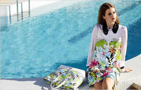 Olimpia Domenici Poses in Roberto Cavalli CLASS SS19 Collection