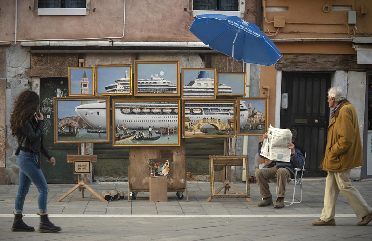 Banksy Infiltrates the Venice Biennale With Unlicensed Installation