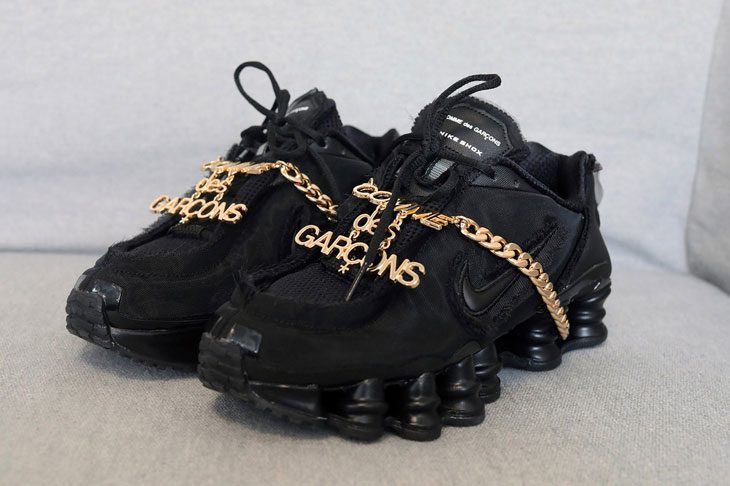 cdg x nike shox tl