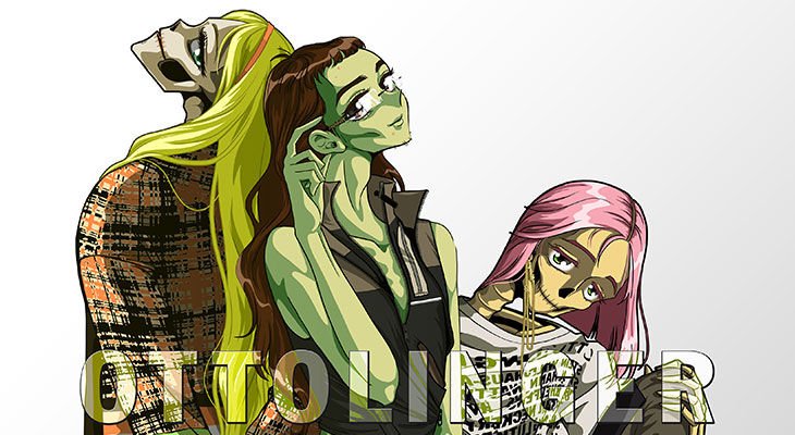 Ottolinger’s Sci-Fi Inspired Campaign Features Illustrated Models