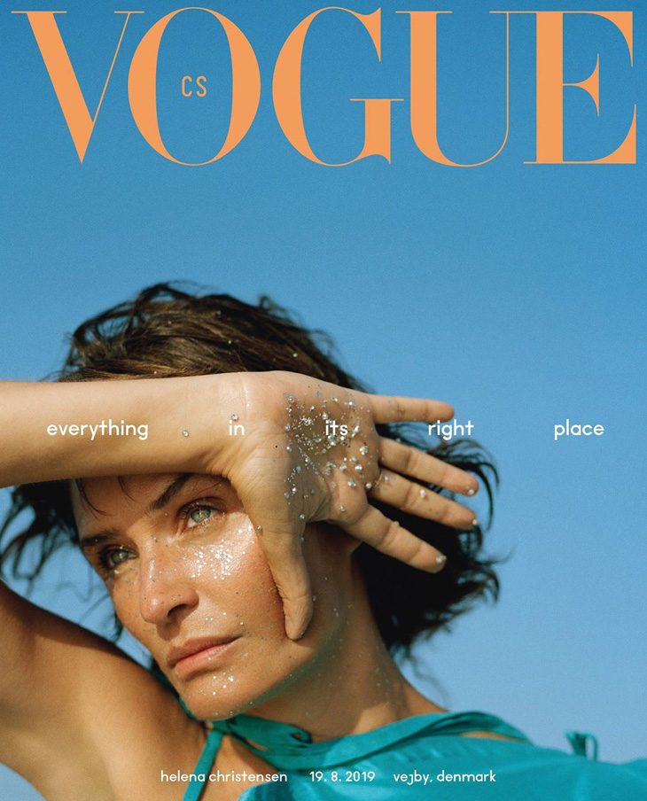 Helena Christensen Covers Vogue Czechoslovakia October 2019 Issue