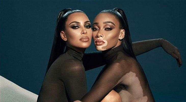 Kim Kardashian Collaborates With Winnie Harlow on a Makeup Collection