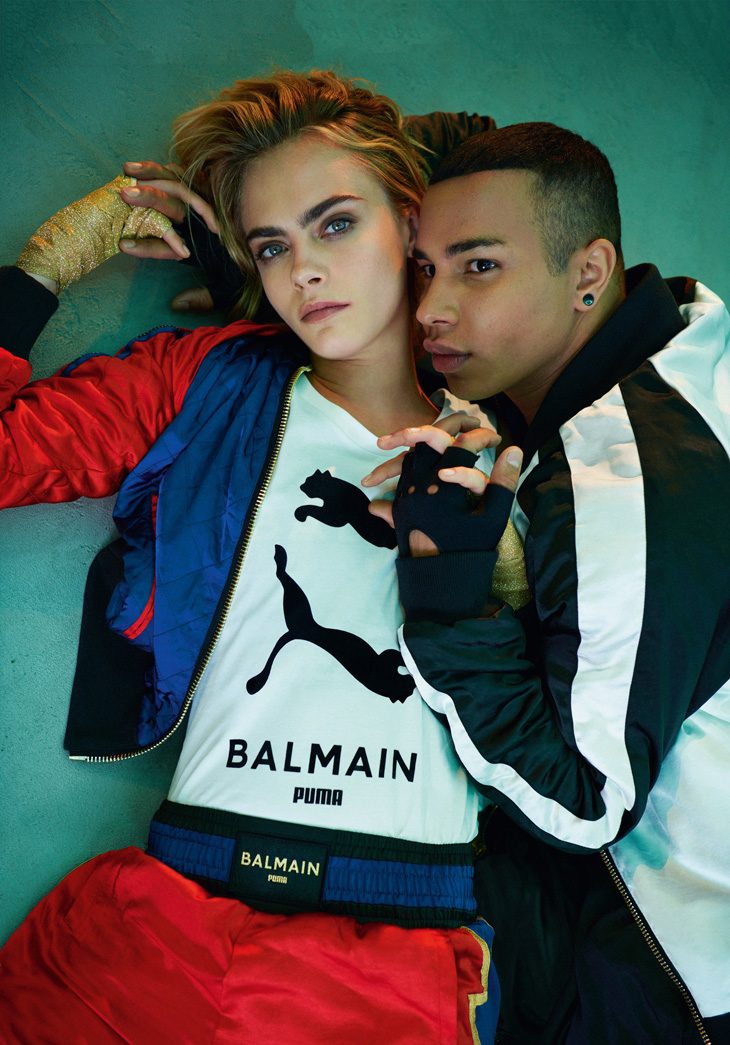 PUMA x BALMAIN created with Cara Delevingne