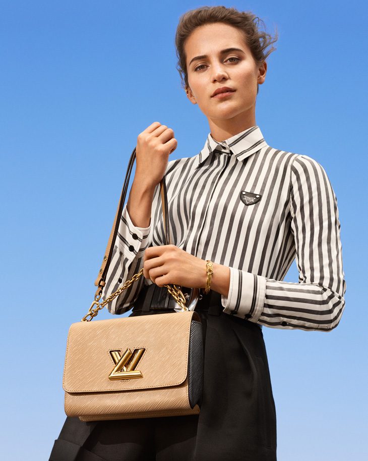Alicia Vikander Louis Vuitton Twist Handbag 2016 Campaign