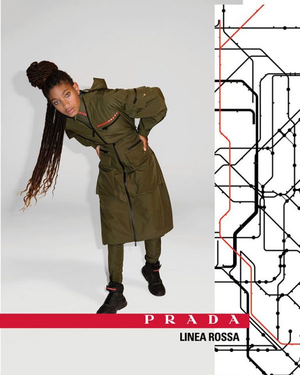 Willow Smith Models Prada Linea Rossa FW19 Collection