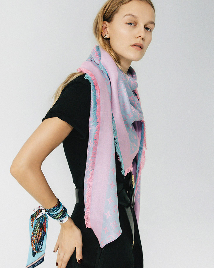 Louis Vuitton Black Silk Scarves  Louis vuitton scarf, Fashion