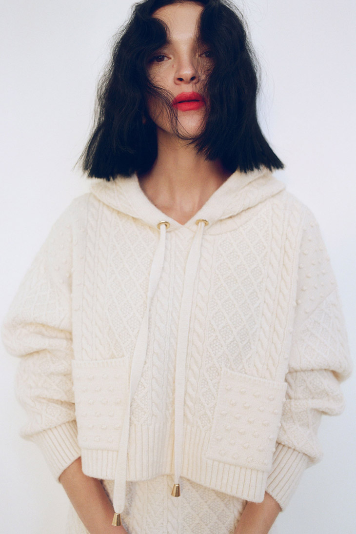 Mariacarla Boscono Models ZARA Fine Knitwear Spring 2020 Collection