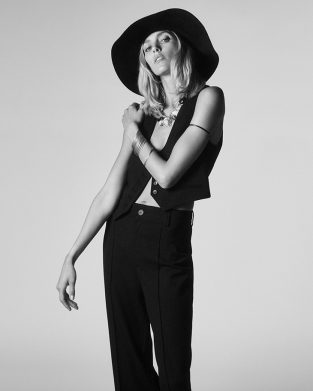 Anja Rubik Poses in 70's Inspired Looks from ZARA's Spring Collection