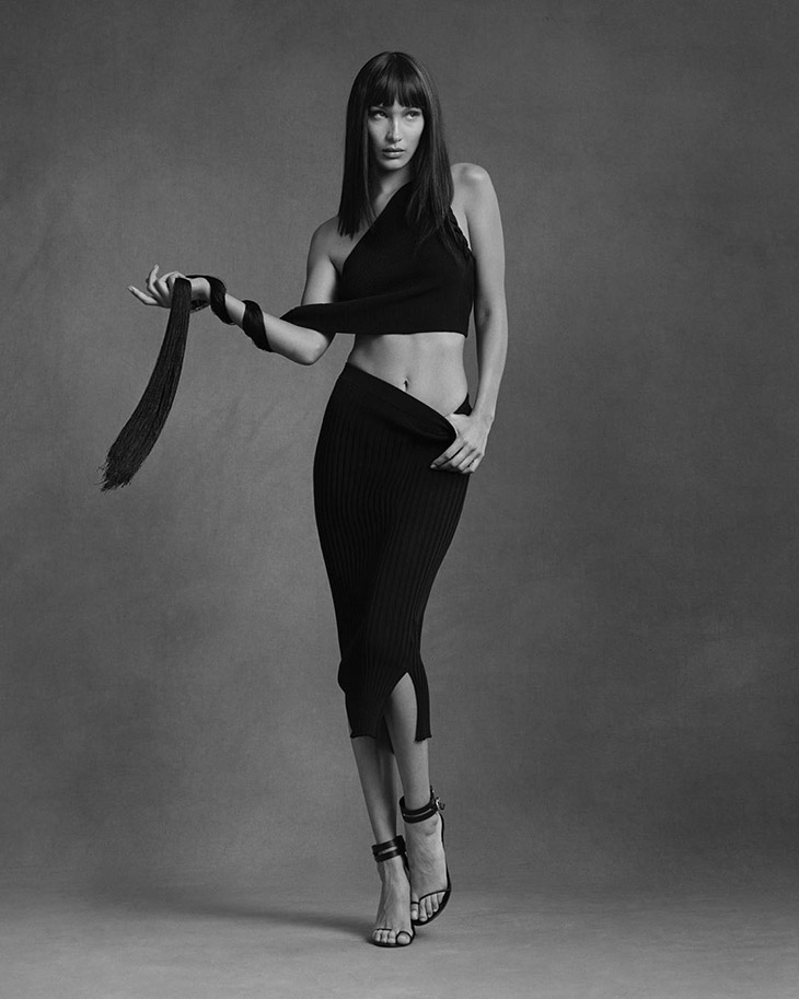 Bella Hadid Models HELMUT LANG Pre-Fall 2020 Collection