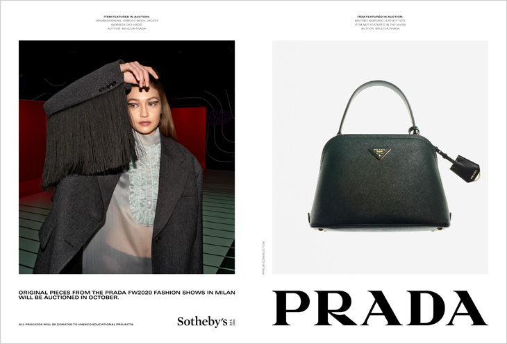 PRADA, SAFFIANO LEATHER HANDBAG. WORN BY ANOK YAI. ITEM NOT FEATURED IN  THE SHOW, Prada: Tools of Memory, 2020