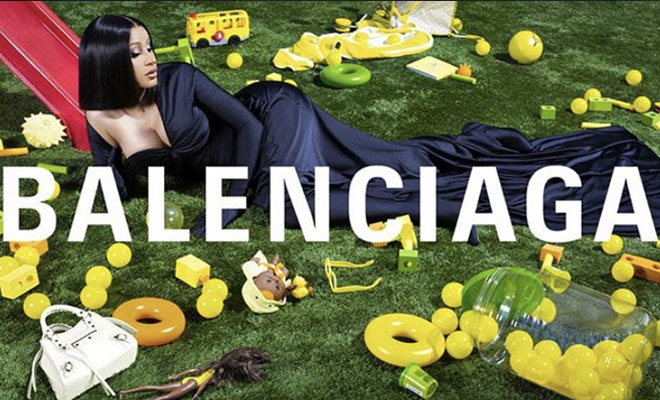 Cardi B Takes Over Louvre With Balenciaga Billboard