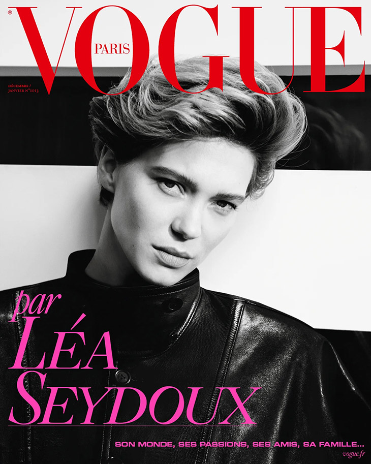 Léa Seydoux is the Cover Star of Vogue Paris December 2020 January 2021  Issue