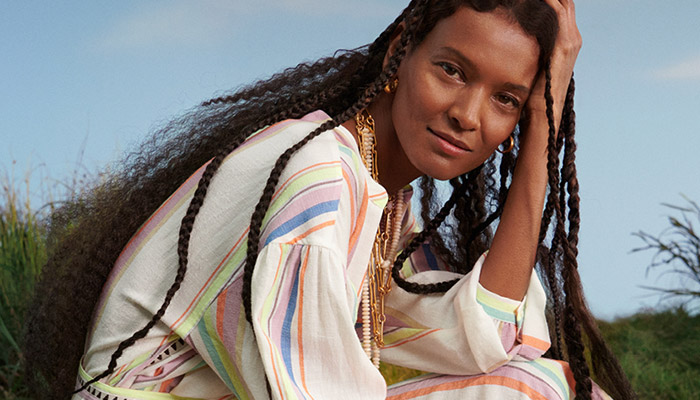 Liya Kebede Louis Vuitton Capucines Bag Fall 2022 Campaign