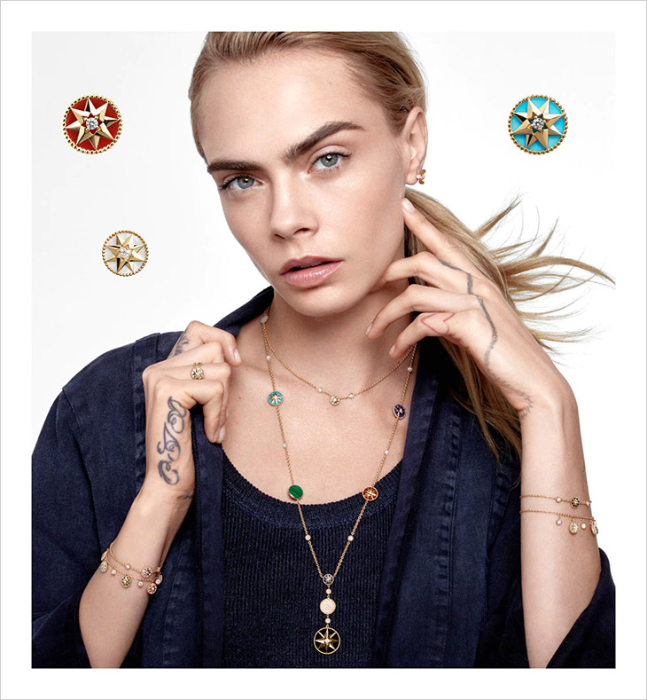 Cara Delevingne is the Face of DIOR Rose Des Vents 2021 Jewelry