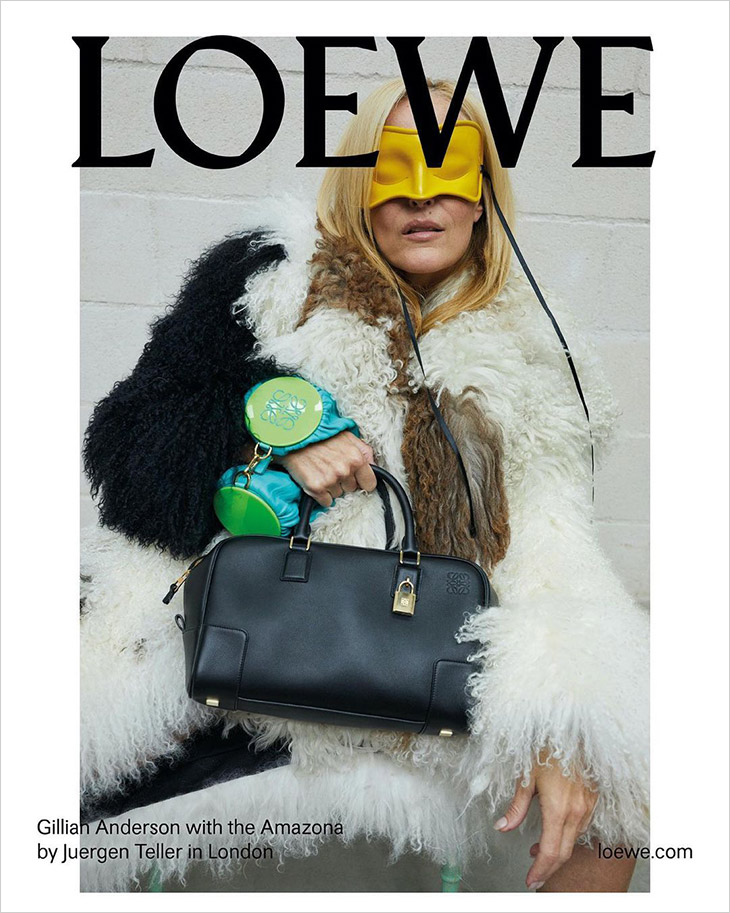 LOEWE fashion brand logo editorial photography. Image of