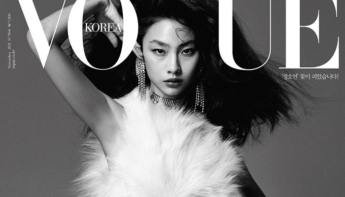 HoYeon Jung in Louis Vuitton on Vogue Korea August 2022 by Cho