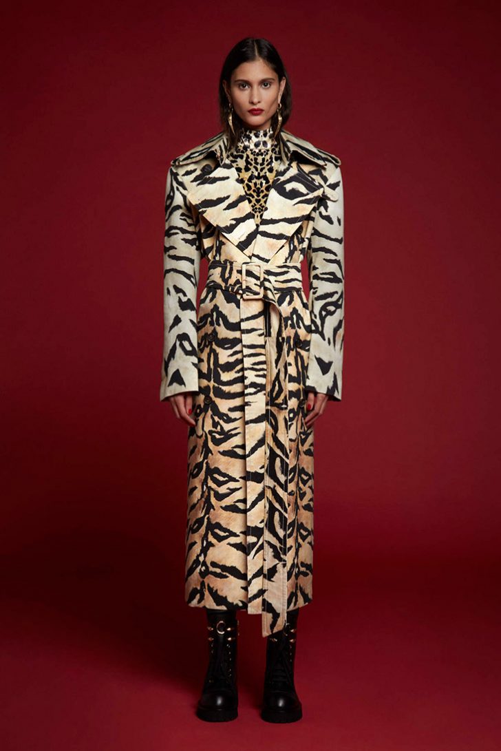 Chemisier De Soirée Roberto Cavalli En Soie Noire Et Bronze Doré - Taille IT 42 (US 4/6) - Manches 3/4 à Volants - Occasion Superbe état