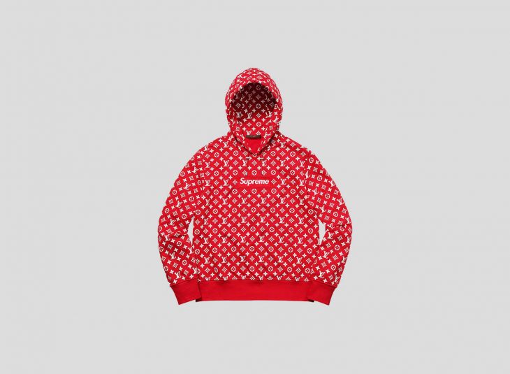 New #Supreme Script hoodie red size small available now in store