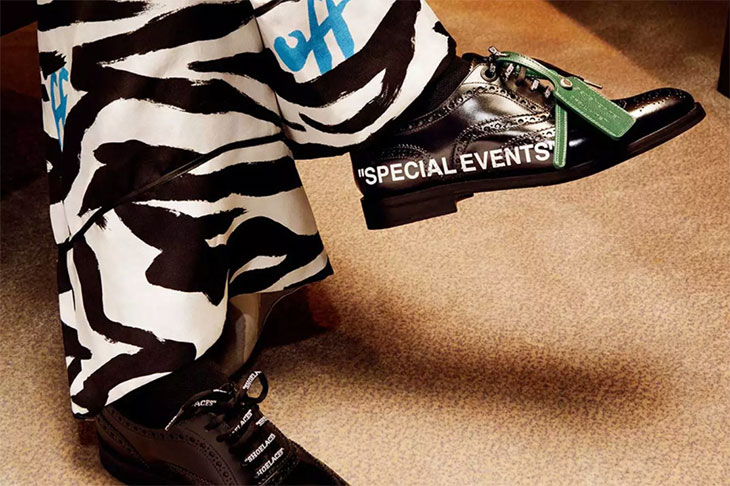 Off-White x Church's Burwood leather brogues - Black