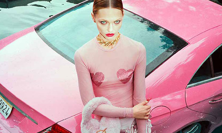 Sasha Pivovarova is the Face of BLUMARINE Fall Winter 2022.23 Collection