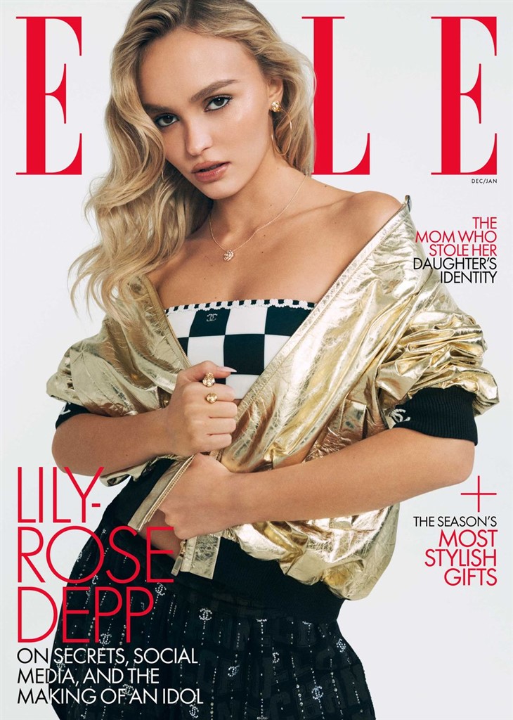 Lily Rose Depp is the Cover Star of ELLE US Magazine December 2022/January  2023 Issue - DSCENE