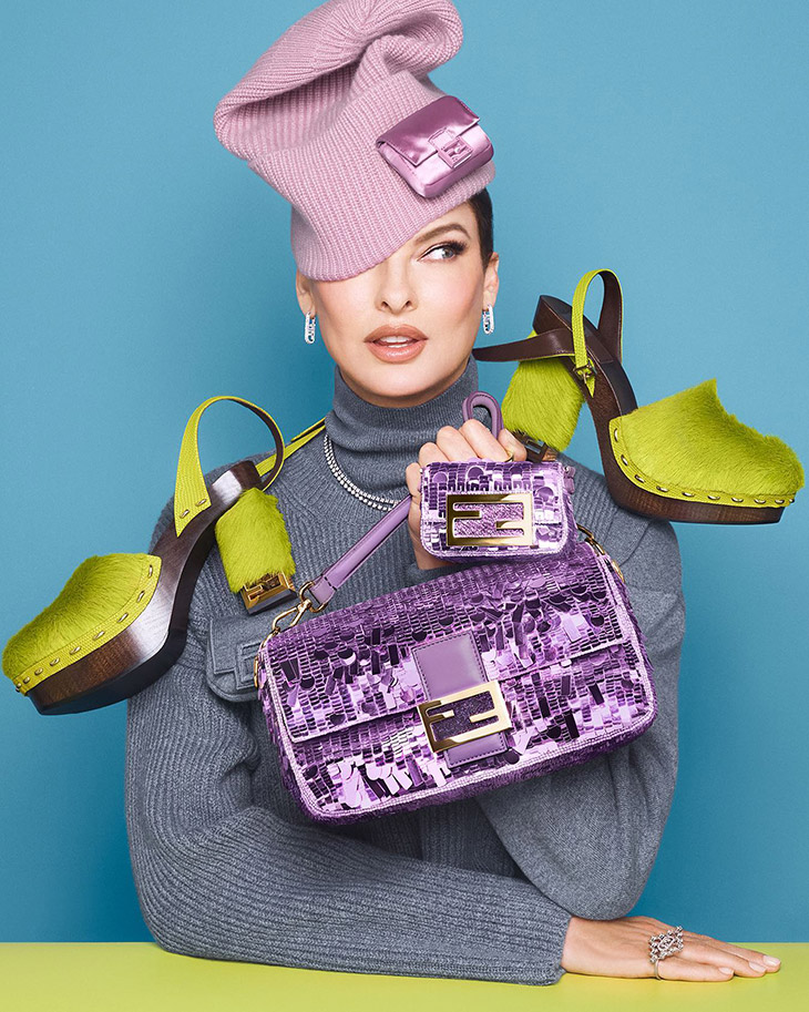 Linda Evangelista is the Face of FENDI Baguette Collection