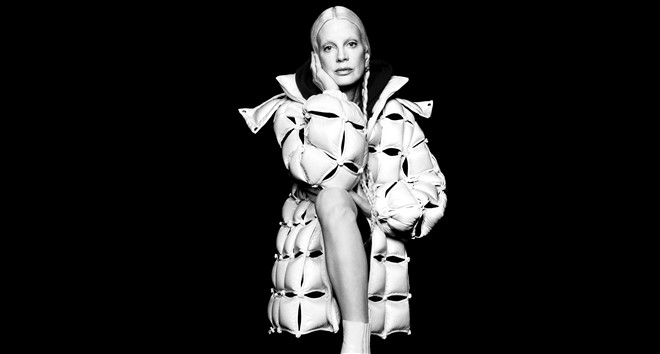 Kristen McMenamy in MONCLER MAYA 70 by Pierpaolo Piccioli