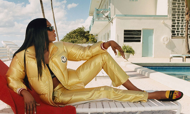 Naomi Campbell Models 8 Moncler Palm Angels