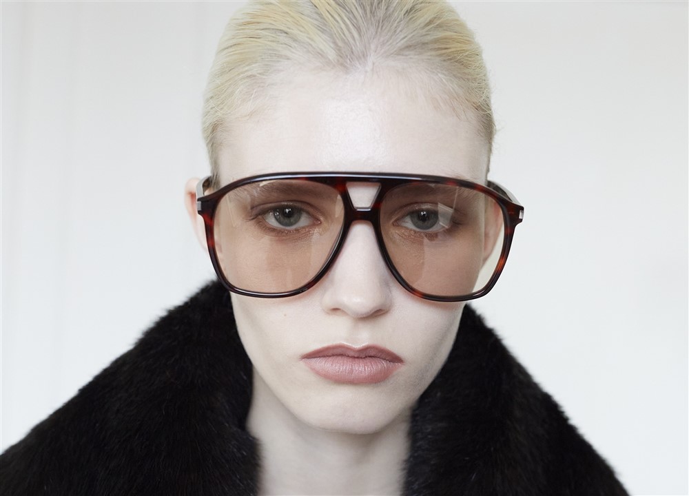 Camille Chifflot and Luna Passos Model SAINT LAURENT Winter 2022 Collection