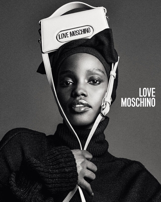 Angair Biong Models LOVE Moschino Fall Winter 2023 Collection