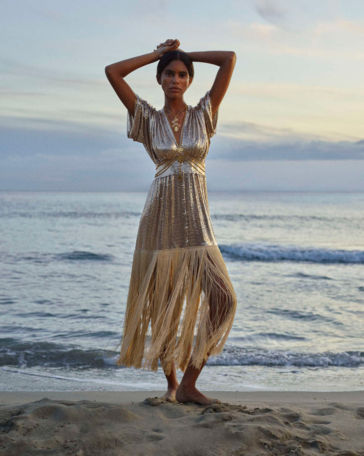 Paco rabanne gold dress cheap