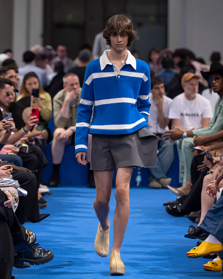 Designer JW Anderson wears Irish rugby top on the runway