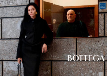 Mariacarla Boscono and Liu Wen for Bottega Veneta Winter 2023