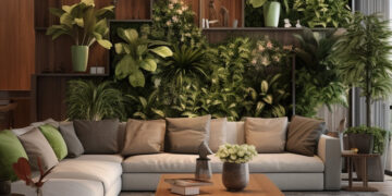 Creating Green And Floral Walls For Lively Indoor Decor