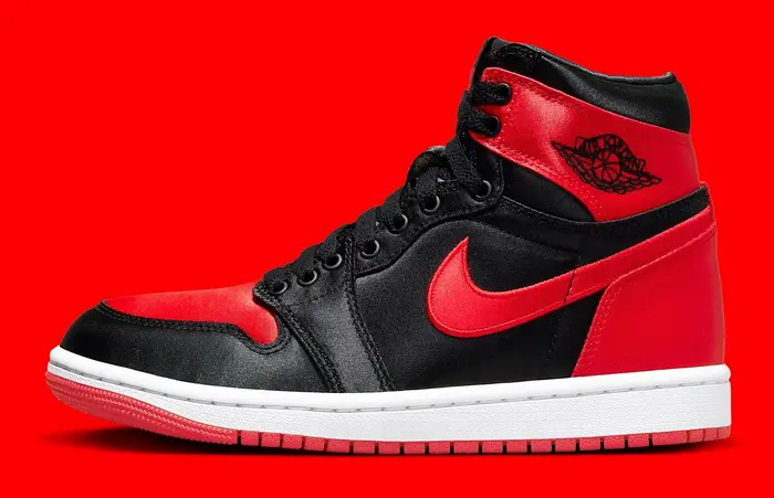 Upcoming Jordan 1 Satin Bred. They all come with a small tote bag