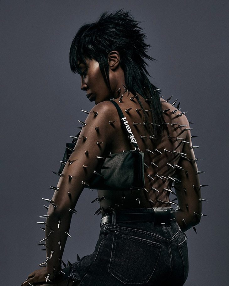 Naomi Campbell Models Alexander Wang Resort 2024 Collection