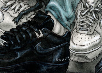 The ALYX AF1 Low Launch in White and Black Colorways