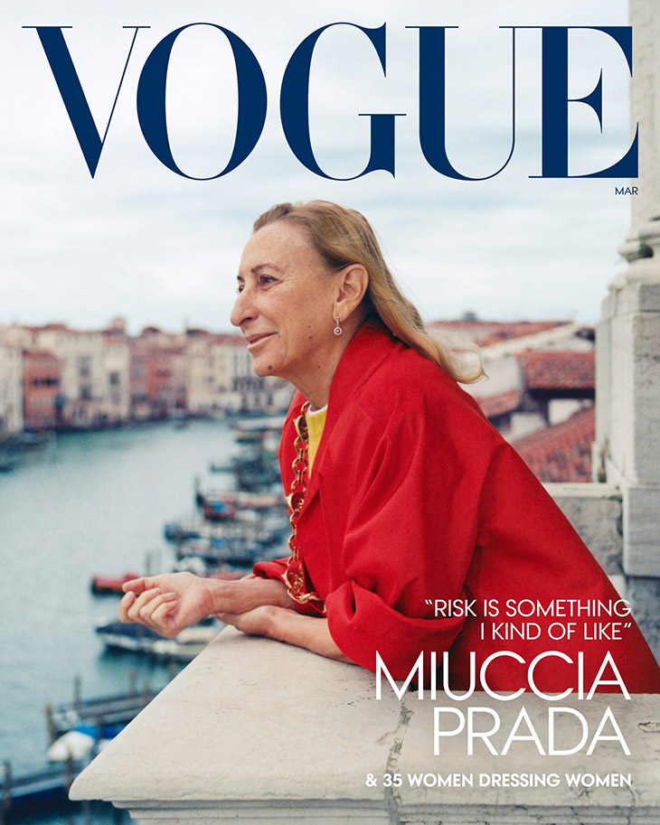 Miuccia Prada Covers American Vogue March 2024 Issue