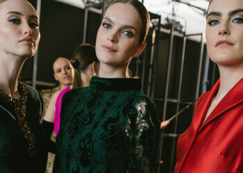 Backstage Moments at Badgley Mischka Fall Winter 24 Show