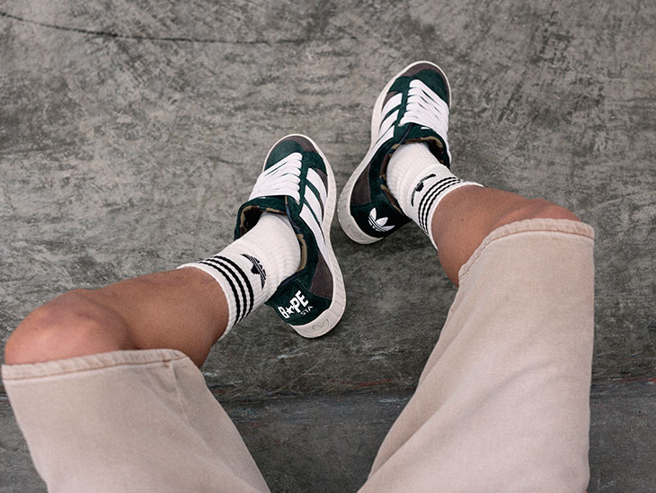 adidas gazelle silver green womens BAPE x adidas Samba KJ8852