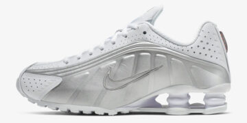 White Metallic Nike Shox R4