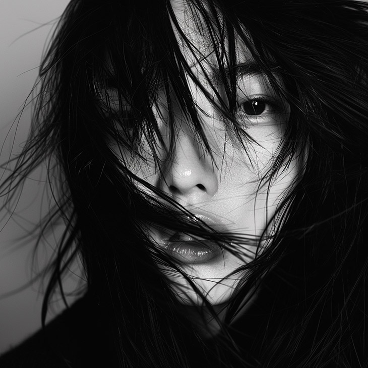 Jet Black Hair