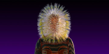 “Futuristic Ancestry: Warping Matter and Space-time(s)” by Josèfa Ntjam at Fotografiska Berlin